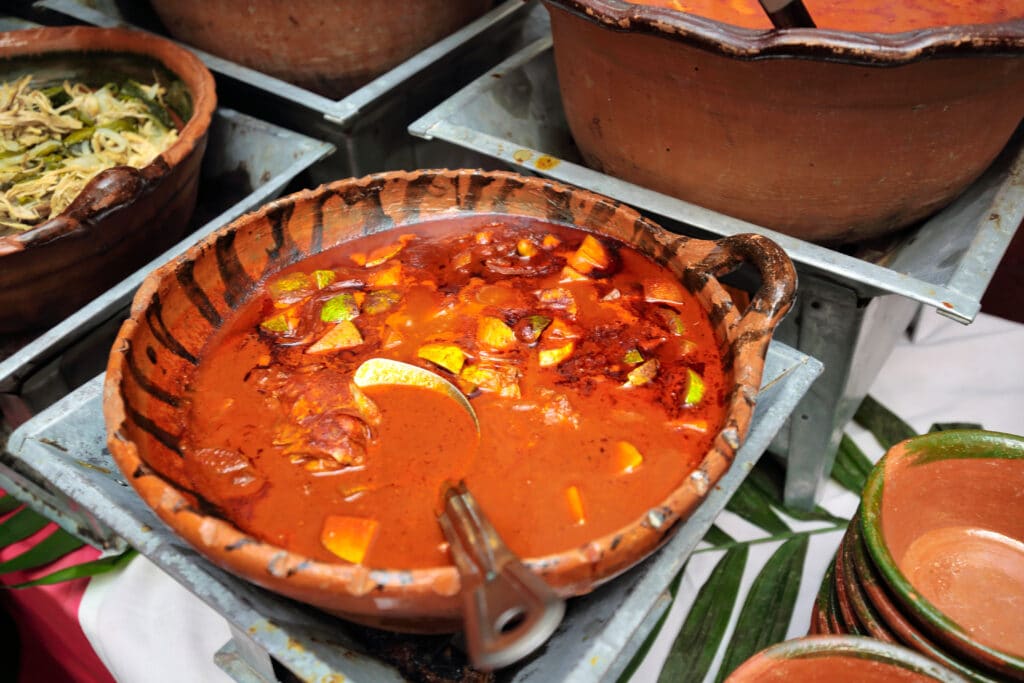 Comida Mexicana em um restaurante em Coyoacán
