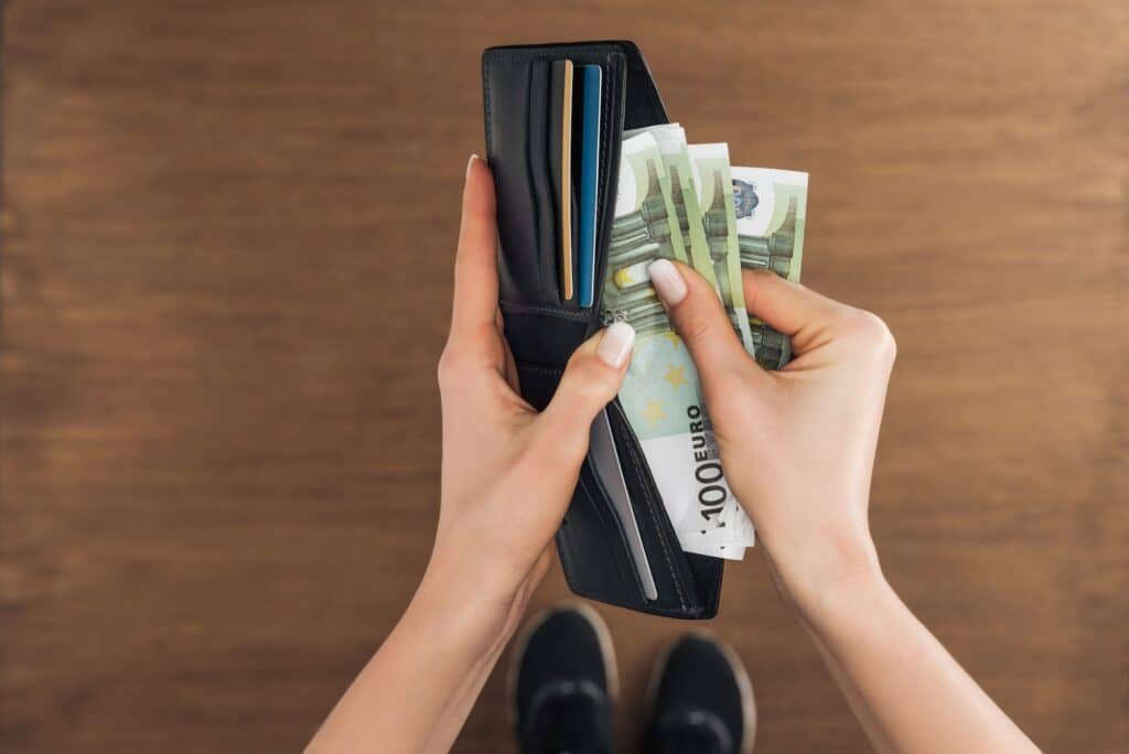 Carteira com Euros