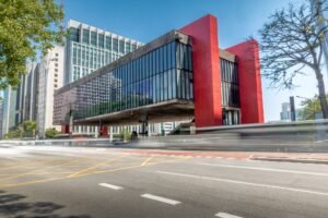 Paulista Avenue and MASP (Sao Paulo Museum of Art) - Sao Paulo, Brazil